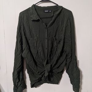 Green button down shirt women's shirt